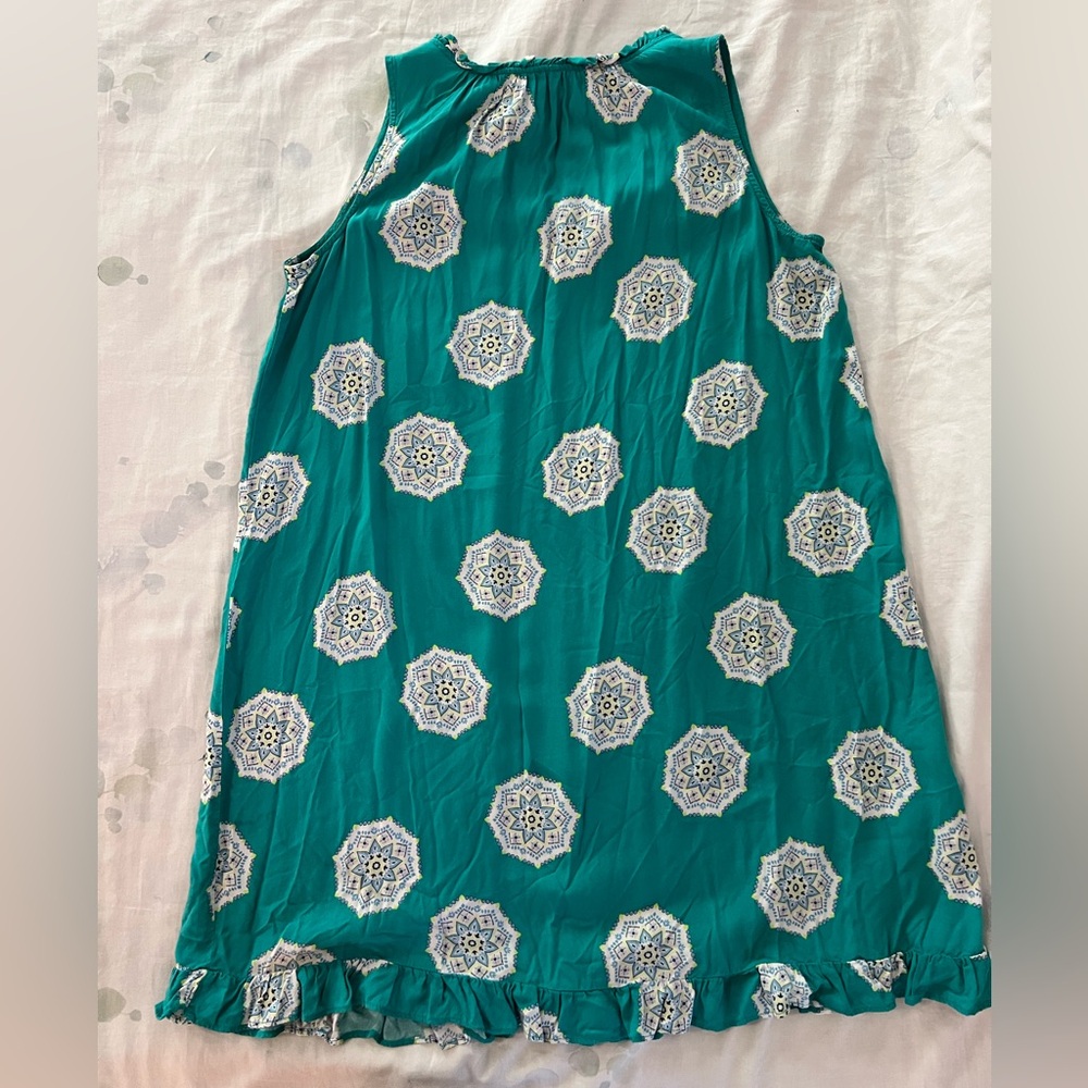 LOFT Turquoise Patterned Sundress - Picture 2 of 6